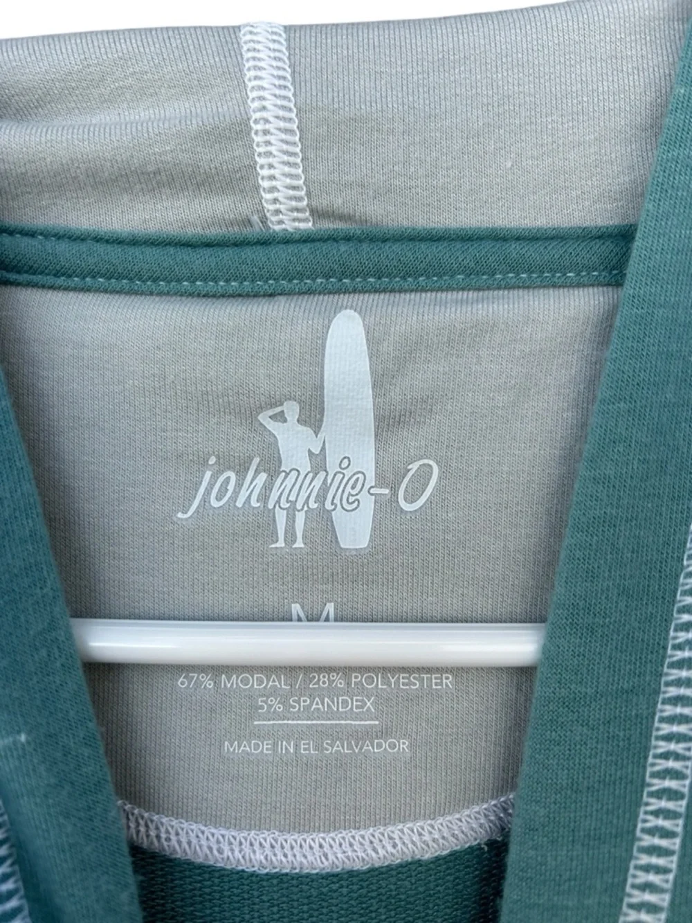 Johnnie-O BENDER MELANGE HOODIE PULLOVER - Green - Size Men’s Medium - Modal - Picture 5 of 13